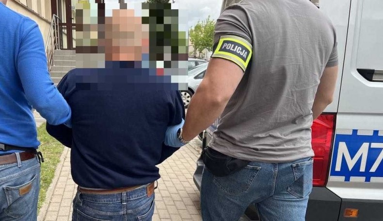 Zatrzymany za rozbój w Suwałkach, 13.06.2025, fot. KMP Suwałki