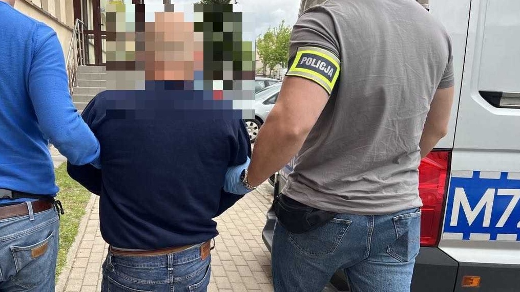 Zatrzymany za rozbój w Suwałkach, 13.06.2025, fot. KMP Suwałki